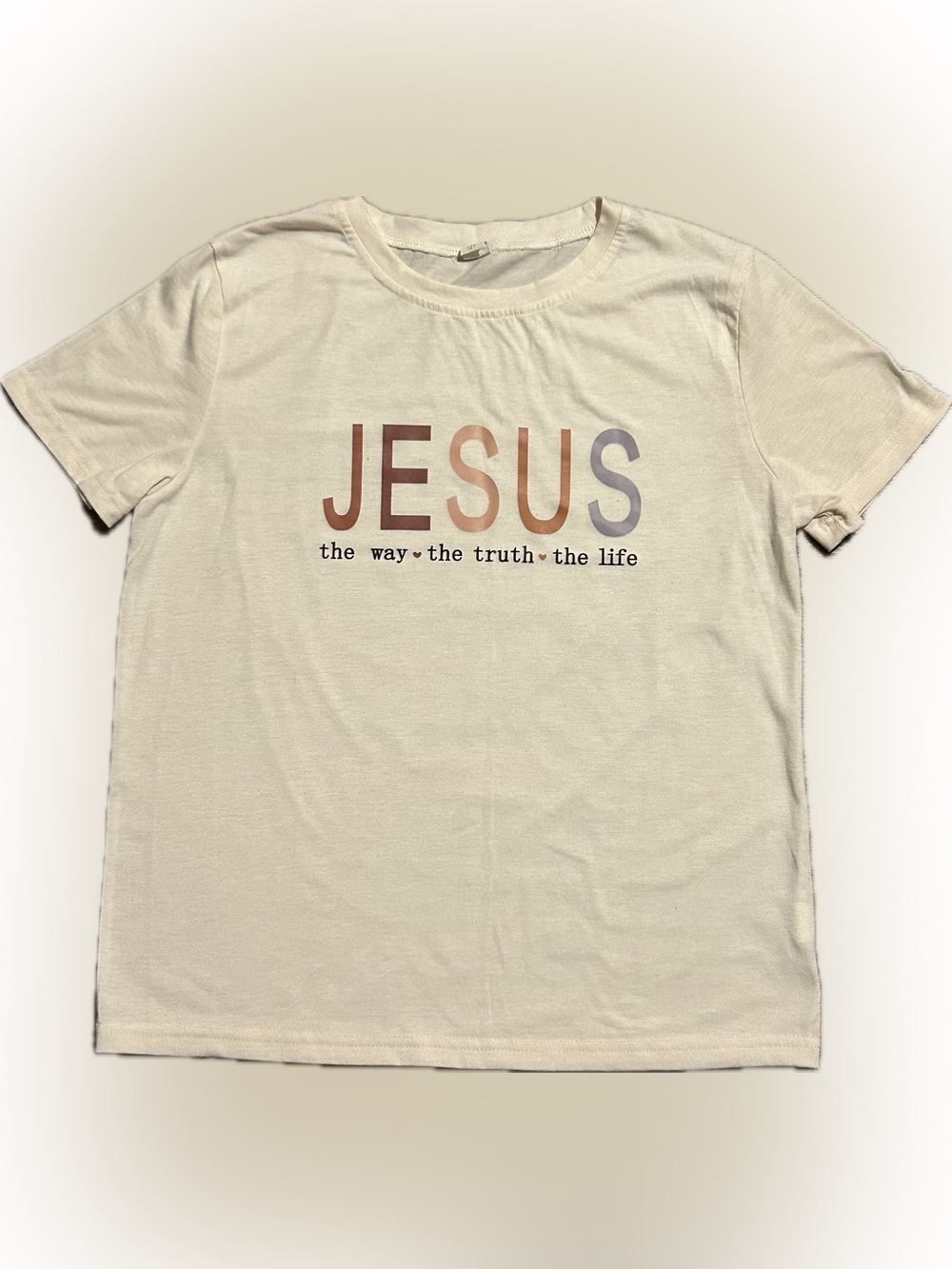 12 Youth Girl’s Jesus Shirt - Light Yellow